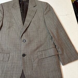 Brooks Brothers Men 1818 Madison Wool Blazer Plaid Gray Size 38S/32 Work Travel